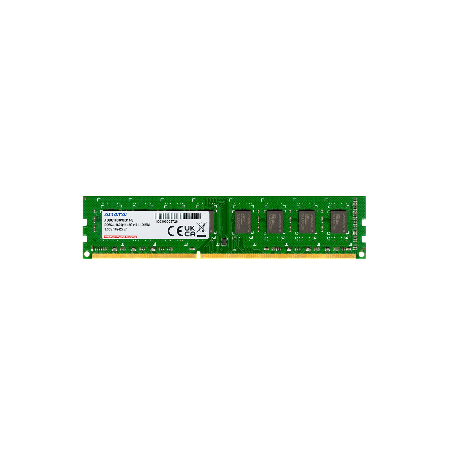 Memoria Ram Udimm Adata 8Gb Ddr3L 1600Mhz Cl11 1.35V