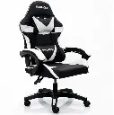 Silla Gamer Novohome  Negra Y Blanca  Nh-Gc505