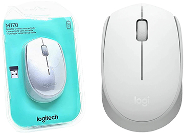 Logitech Mouse Wireless Inalambrico Usb M170 PLATEADO CON BLANCO