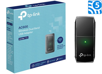 Placa De Red Wifi Usb Tp-Link Archer T2U Ac600 2.4Ghz 5Ghz Dual Band