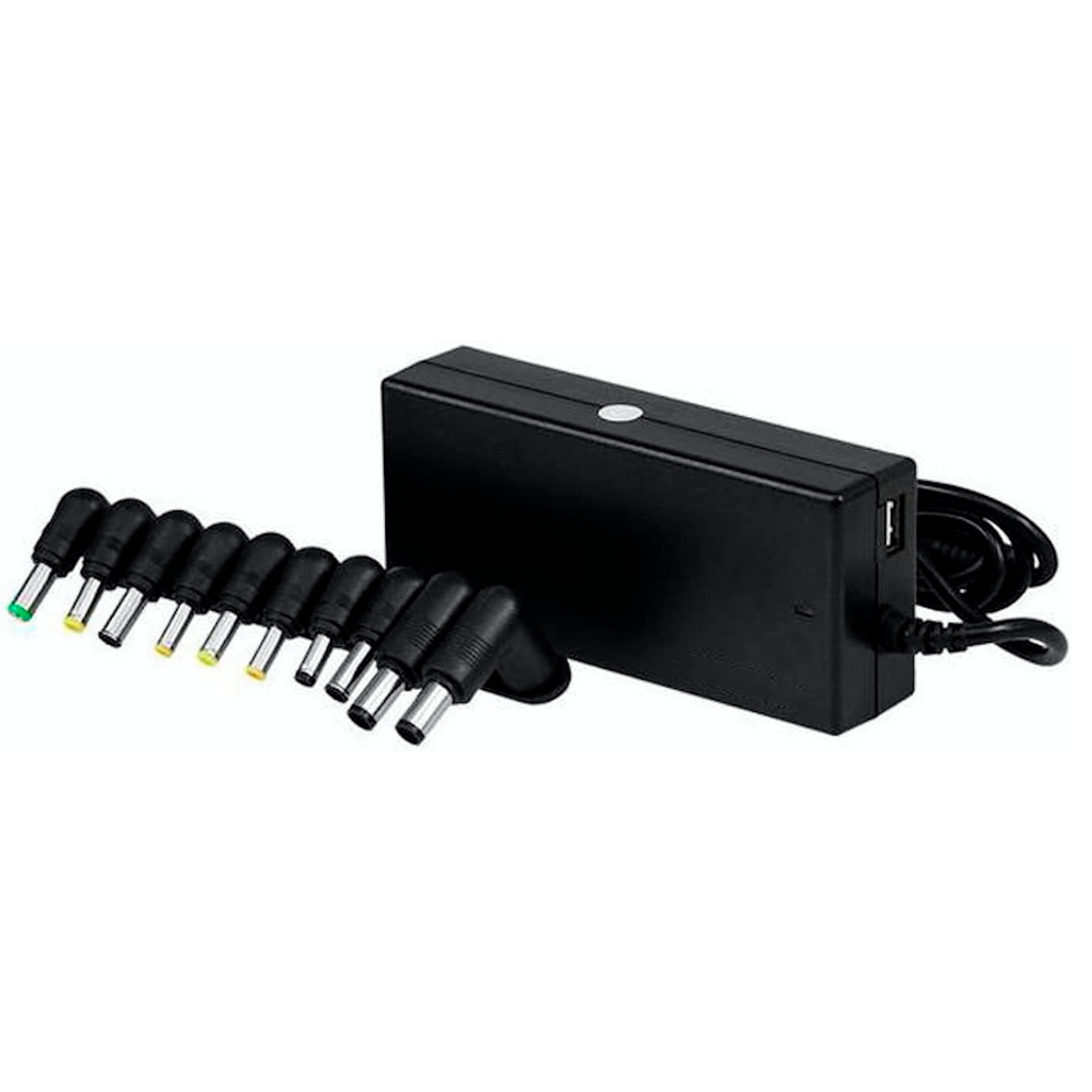 NETMAK NM-1287 - CARGADOR UNIVERSAL PARA NOTEBOOK 90W SELECTOR DE VOLTAJE AUTOMATICO VARIOS PINES