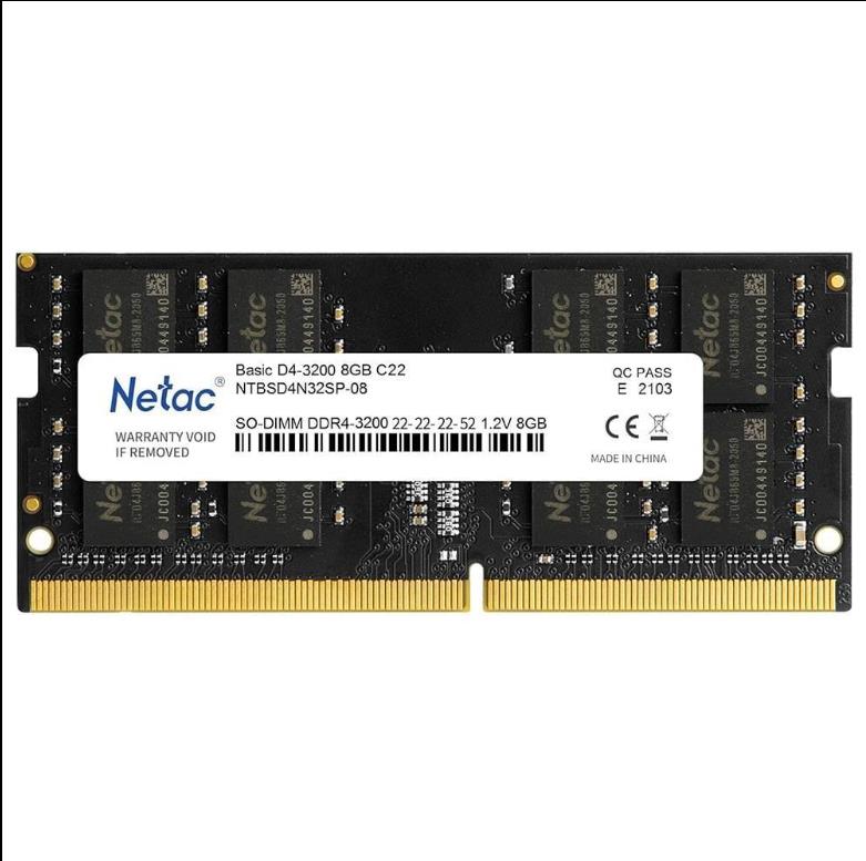 Memoria Netac Basic Sodimm 8Gb Ddr4 3200Mhz Cl22 (Ntbsd4N32Sp-08)