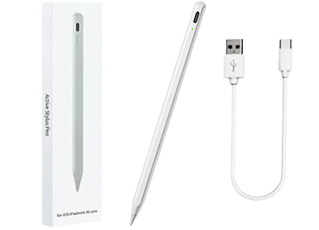 Lapiz Celular Tablet Capacitivo 2 En 1 Con 2 Puntas A Bateria Carga Por Puerto Tipo C Incluye Cable - Solo Android No Es Compatible Con Apple Ipad Iphone - No Es Bluetooth 