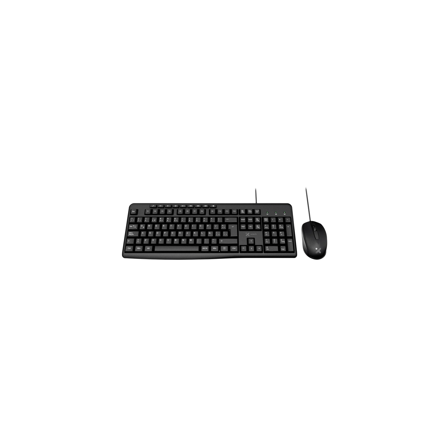 Xtech Combo Tec Y Mou Español Negro Usb