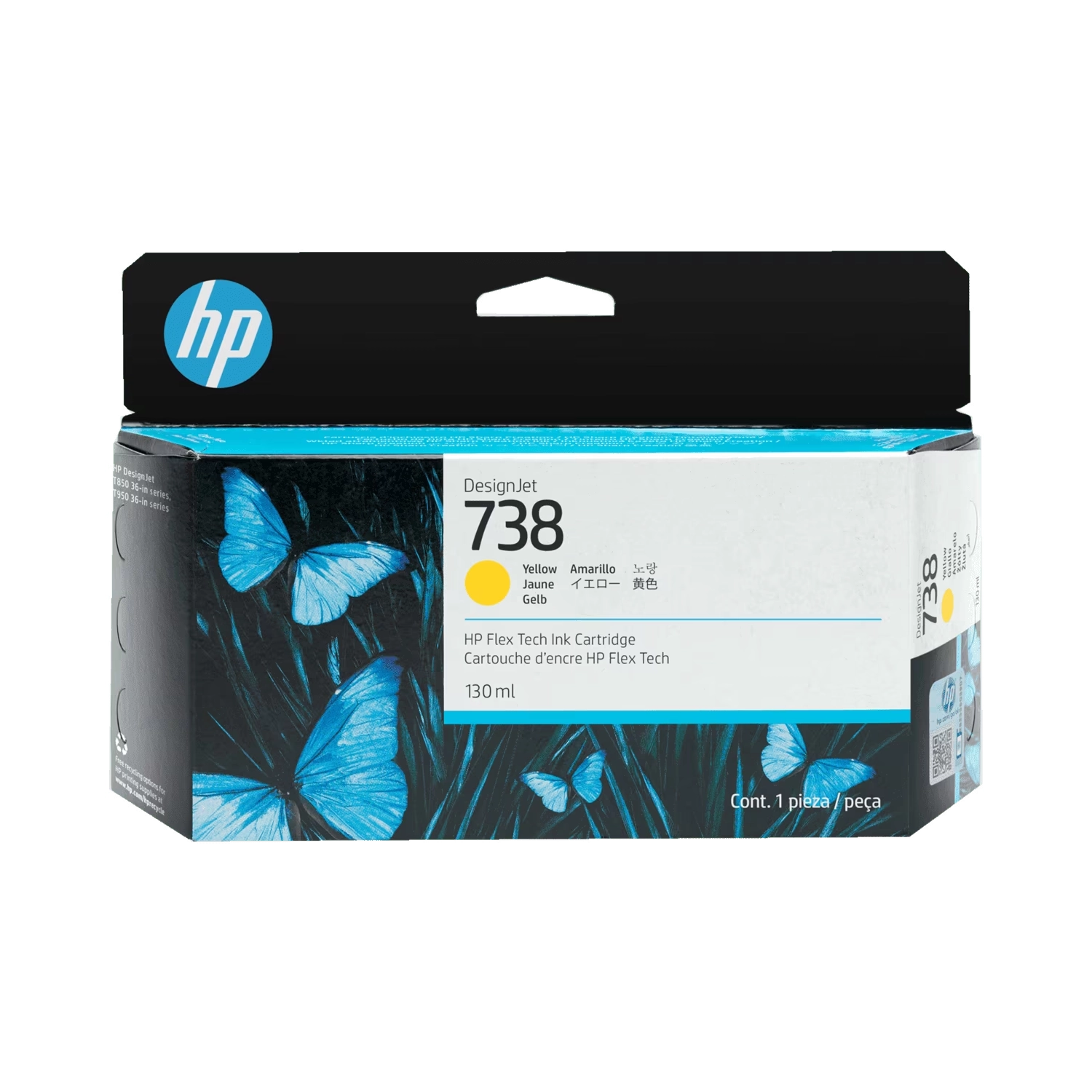 Cartucho De Tinta  Plotter Hp 738 Amarillo