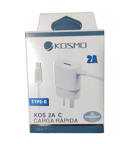 KOSMO KS-18C - CARGADOR 220V 5V 2A USB + CABLE TIPO C