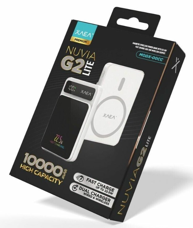 Xaea Power Bank Nuvia G2 Lite 10.000 Mah Carga Rapida , Carga Por Cable O Inalambrica