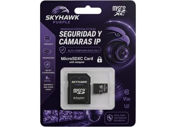MICROSD 64GB CLASE 10 SKYHAWK PURPLE ENDURANCE U3 V30 LECTURA 80MB ESCRITURA 30MB SOPORTA 4K