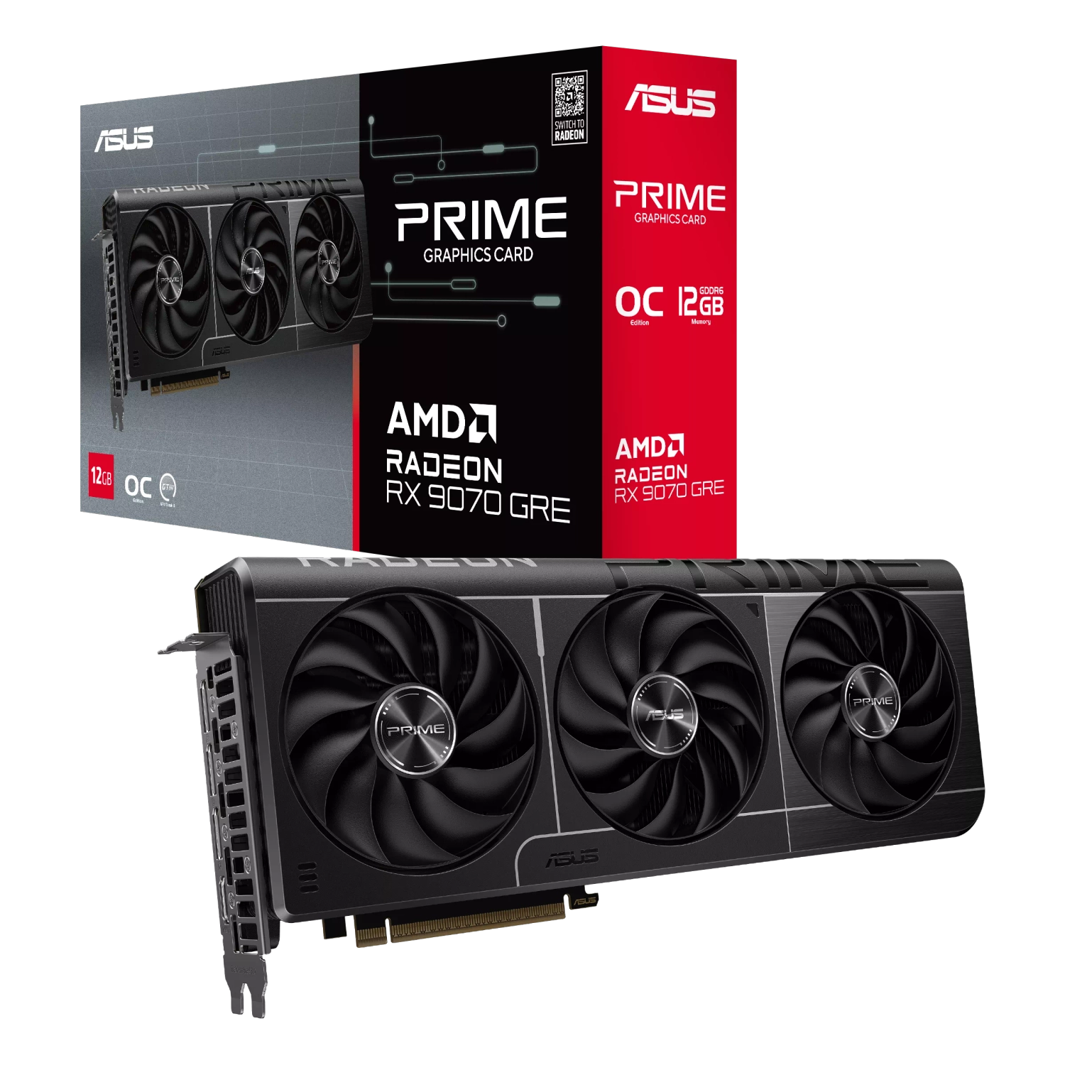Placa De Video Asus Amd Radeon Prime Rx9070 O12G
