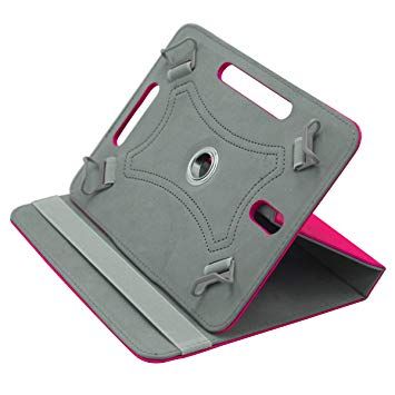 Funda tablet universal Tecnocel Tab diseño/lisa 7&quot;- Gira 360° - ROSA FUCSIA