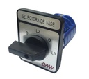 BAW SR32/025 - INTERRUPTOR ROTATIVO SELECTOR FASE 5 POS 2 VIAS 32A 380V 88X107MM