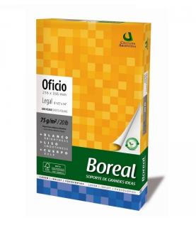 Boreal Resma Oficio 75 Grs 500 Hojas