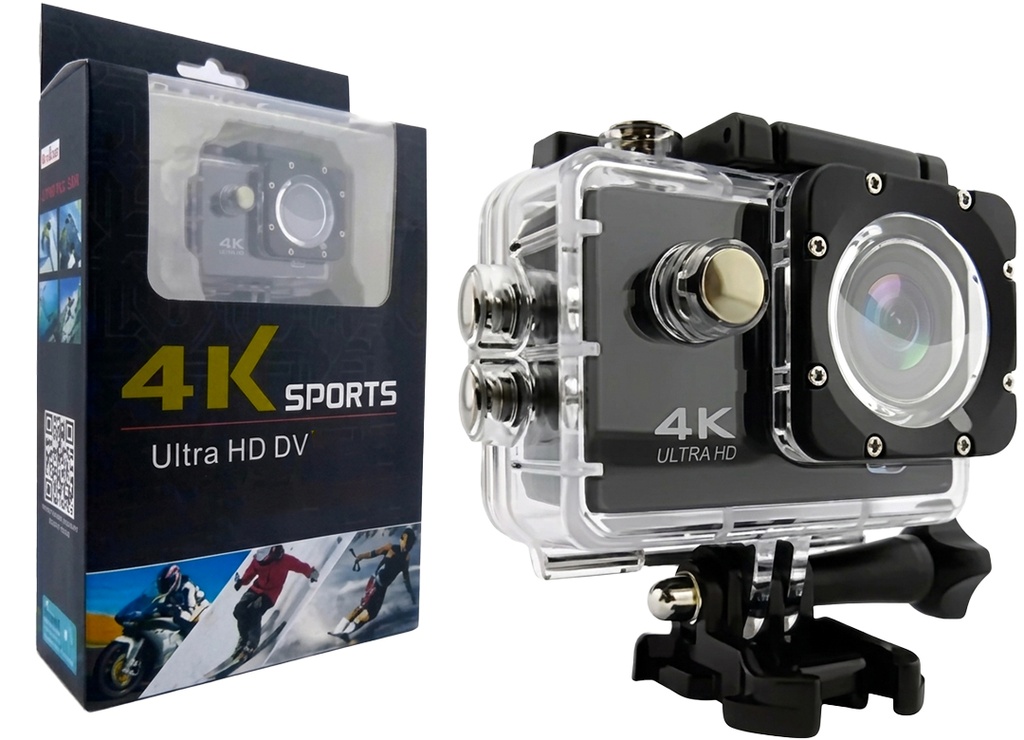Camara Action 4K 30Fps Sumergible 30M 140 Grados Wifi Expandible Hasta 32Gb 900Mah Con Control Remoto Inalambrico 2 Pulgadas
