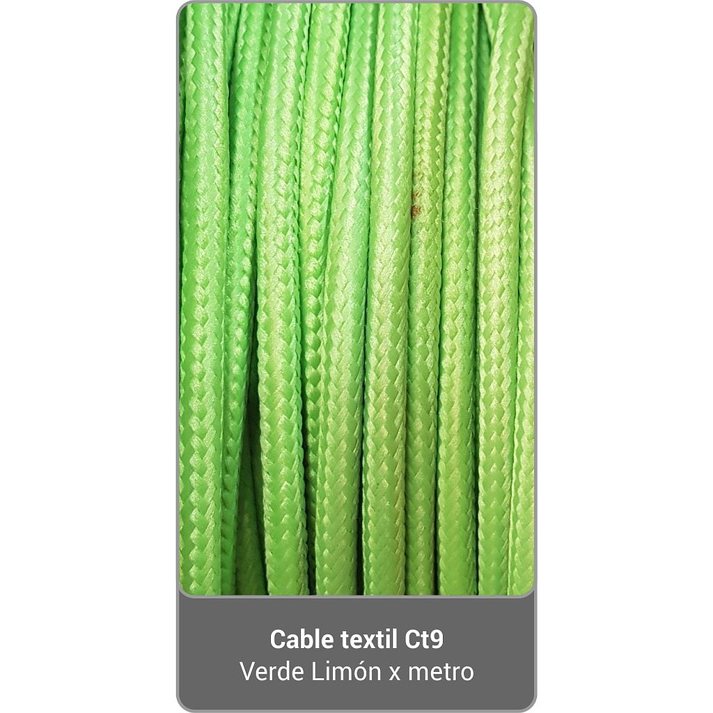 Cable Textil Ct9 - Verde Limon X Metro