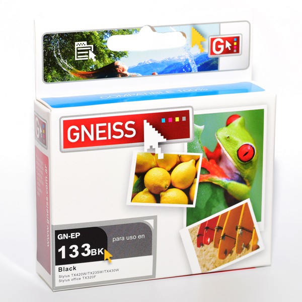 Cartucho Epson Gneiss Alternativo T133 Black Negro