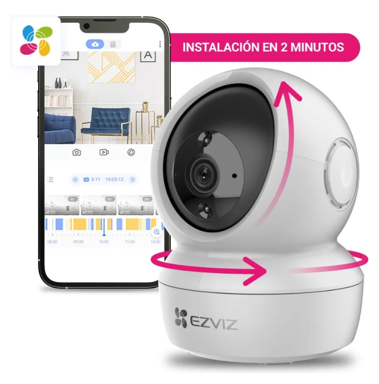 Ezviz H6C-R105-1L2Wf Cámara H6C Pro 2Mpx Color Vu Wifi Interior Movimiento