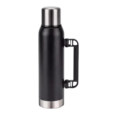 FLASK TERMO ACERO 1.2LT PICO CEBADOR NEGRO LISO