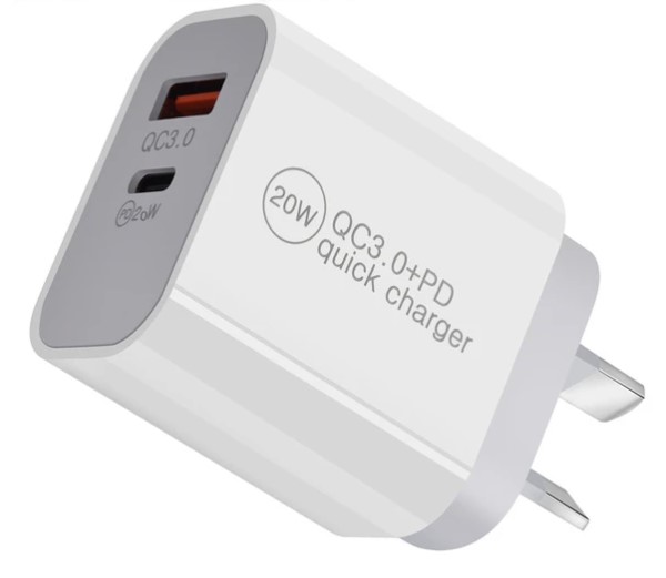 Kosmo Ksm Usb+C Cargador Turbo Qc 20W - Salida Usb Y Tipo C