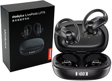 Lenovo Auricular Bluetooth Lp75 5.3 Negro 40Mah