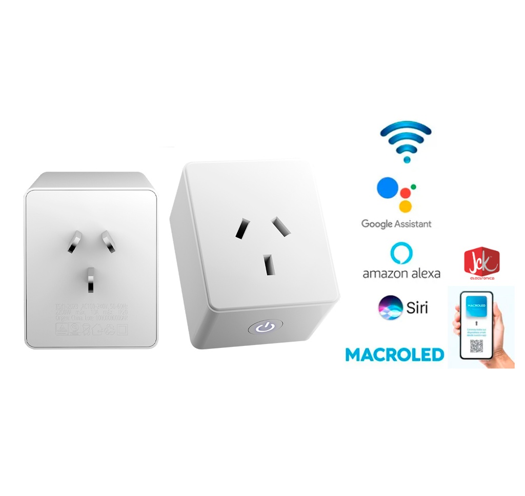 Macroled Esx1-2073 - Enchufe Smart Wifi Wiac110-240V Max 10A