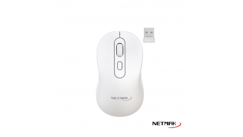 NETMAK MOUSE NM-M640W 2.4GHZ + BT RECARGABLE BLANCO