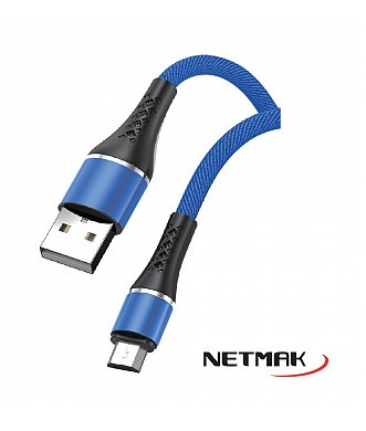 NETMAK NM-117B CABLE USB A MICRO USB 2A 1M STRONG SERIES