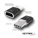 Netmak Nm-C103 Adaptador Tipo C Macho A Micro Usb Hembra