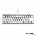 NETMAK NM-DOMINATE TECLADO GAMER MECANICO 60% BLANCO