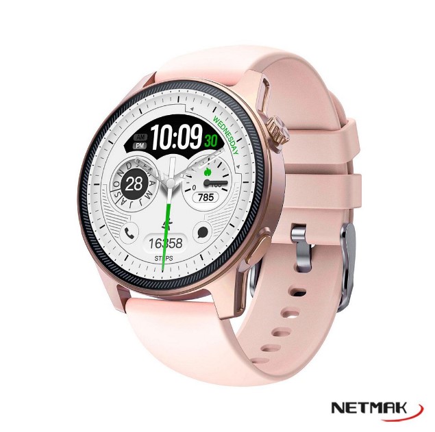 Netmak Nm-Energy-P Smartwatch Bluetooth 5.3 Amoled Rosa