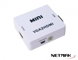 NETMAK NM-HD2 - SWITCH CONVERSOR VGA + AUDIO A HDMI