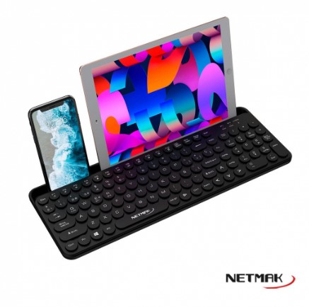 NETMAK NM-KB380 TECLADO INALAMBRICO 2.4GHZ + BLUETOOTH