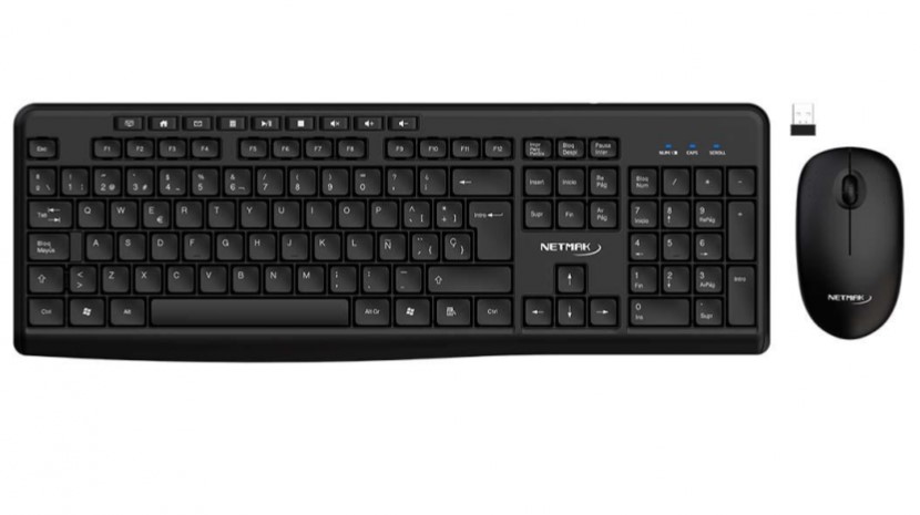 NETMAK NM-KB770 KIT TECLADO + MOUSE INALAMBRICO MULTIMEDIA WIRELESS