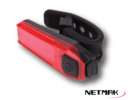 NETMAK NM-LD5 LUZ BICICLETA RECARGABLE TRASERA