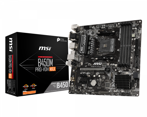 MSI MOTHERBOARD B450M PRO-VDH MAX S AMD AM4