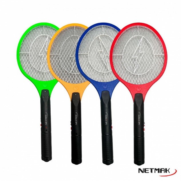Netmak Nm-Racket Raqueta Mata Moscas Mosquitos Electrico