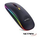 Netmak Nm-W90-B - Mouse Inalambrico Recargable 2.4 Ghz Color Black Negro