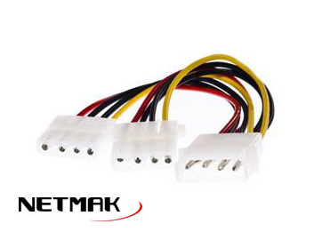 NM-C17 Netmak Cable Interno Power Y - CABLE DE FUENTE ADAPTADOR - 1 MOLEX A 2 MOLEX