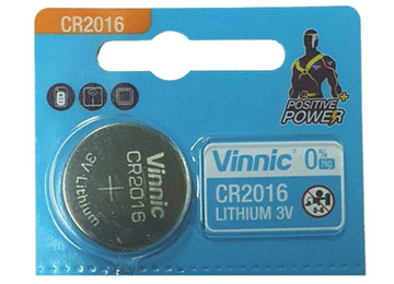 PILA CR2016 VINNIC 3V XU. DIMENSIONES 20.0X1.6MM 2016