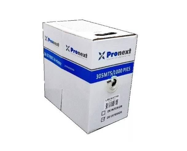 PRONEXT LAN 5EXT700 CABLE BOBINA UTP CAT5E EXTERIOR 305 MTS