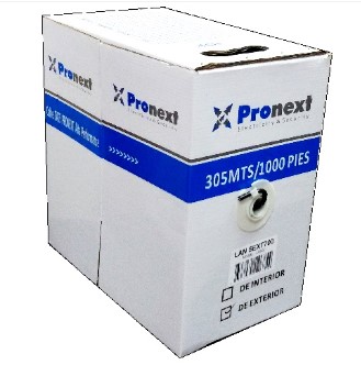 Pronext Lan5E100 - Bobina Cable Utp 305 Mts 0.5 Mm - Interior Conexiones Lineales Hasta 120 Mts