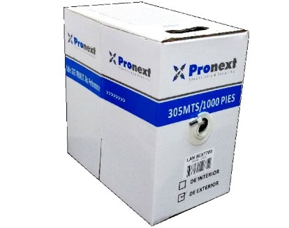 PRONEXT LAN5EX620 - CABLE BOBINA UTP EXTERIOR 305 MTS