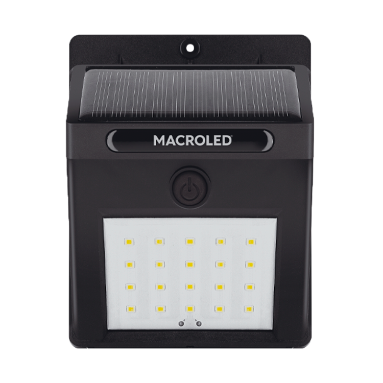 MACROLED ASP-1.5W-IP54CW - APLIQUE ARTEFACTO REFLECTOR SOLAR  DE PARED 1.5W FRIO 6500K IP54