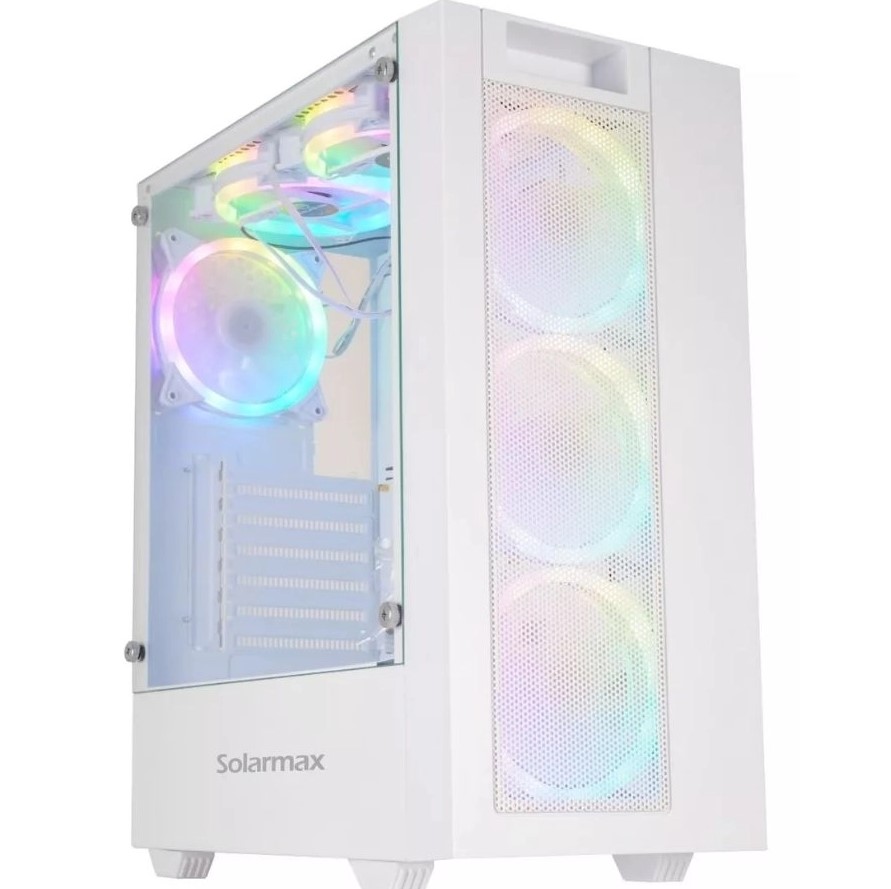 Solarmax Cm-5920 Gabinete Gamer White + 6 Coolers Rgb