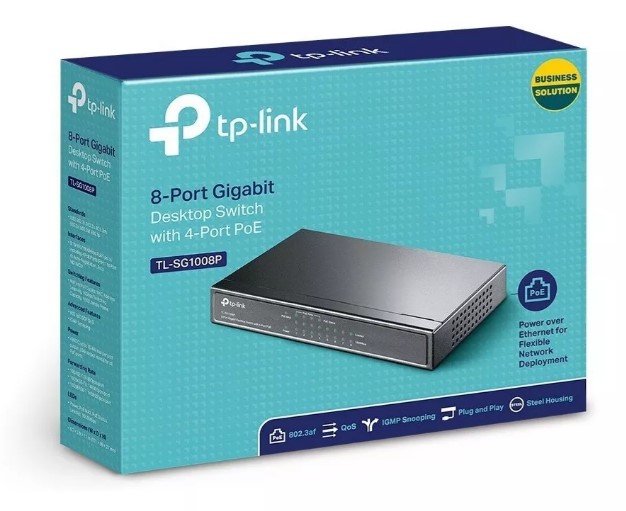 Tp Link Switch 8P Tl-Sg1008P Giga 4 Ptos Poe