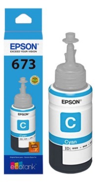 Tinta Epson Original T673 / L800 / 70Ml. Cyan