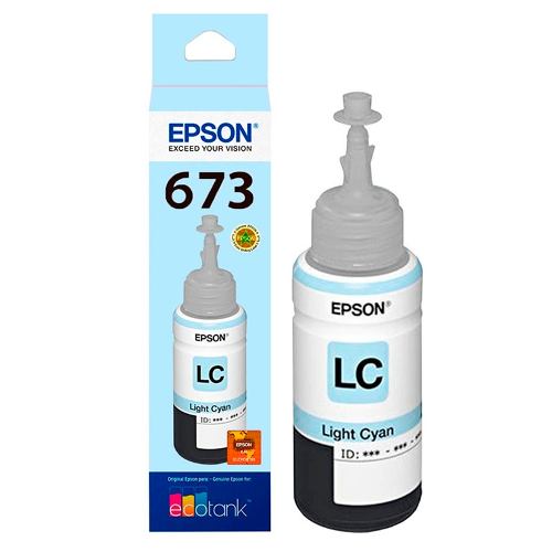 Tinta Epson Original T673 / L800 / 70Ml. Light Cyan