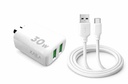 Xaea Intensify Cargador Celular 220V 30W - 2 Usb + Cable Tipo C Mod600-102