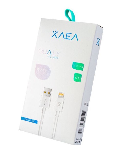 XAEA QUALY CABLE USB A LIGHTNING 1 MT 4.4A