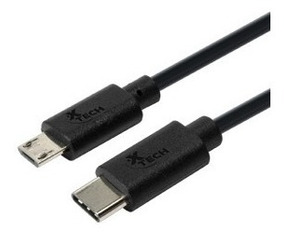 Xtech Cable Conector Tipo C Macho A Micro Usb Macho 1.80 Mt Xtc-520
