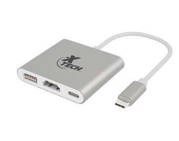 [4958] XTECH XTC-565 - ADAPTADOR MULTIPUERTO TIPO C 3 EN 1 USB  HDMI C